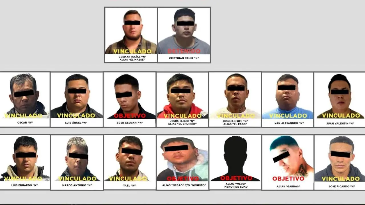 “El Masse” abastecía a banda dedicada al robo de autos en Edomex; ya van 14 detenidos. Foto: @r24edomex / FGJEM