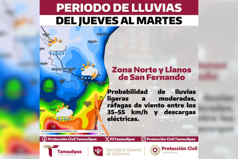 Foto: Protección Civil Tamaulipas