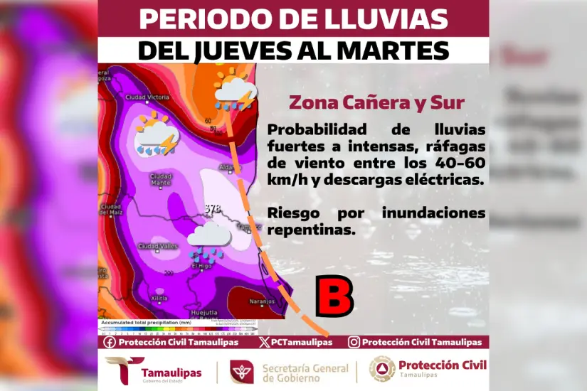 Foto: Protección Civil Tamaulipas