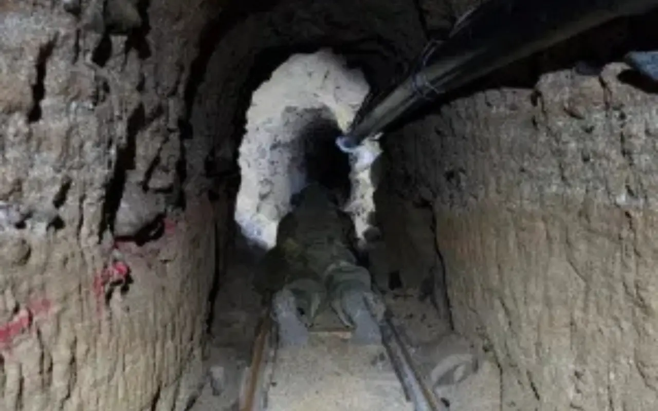 Paso del narcotúnel. Foto: U.S. Customs and Border Protection