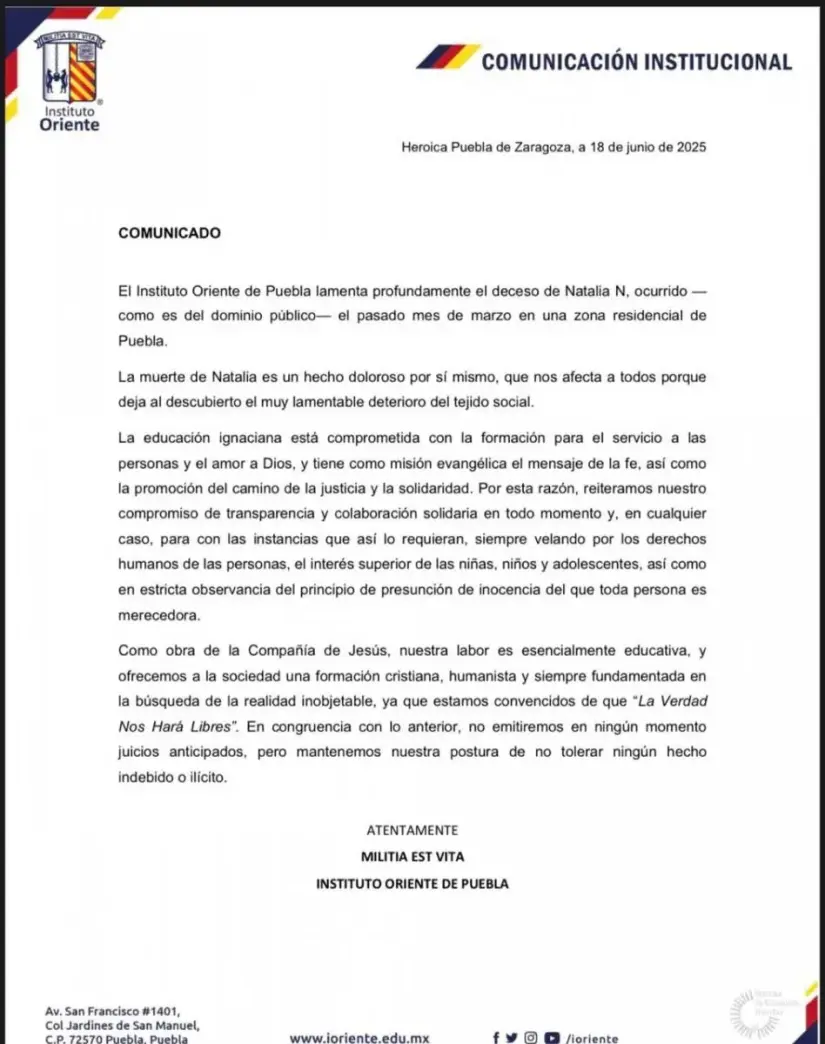 Foto: Escuela Instituto Oriente
