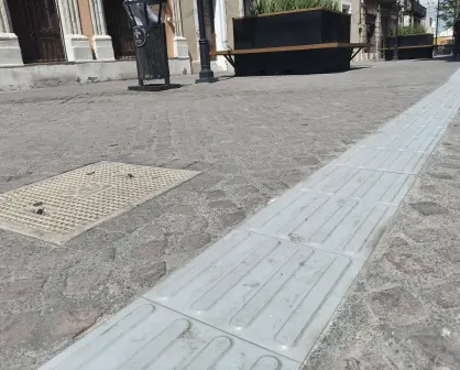 Requiere Saltillo ampliación de líneas podotáctiles en las banquetas: Amever