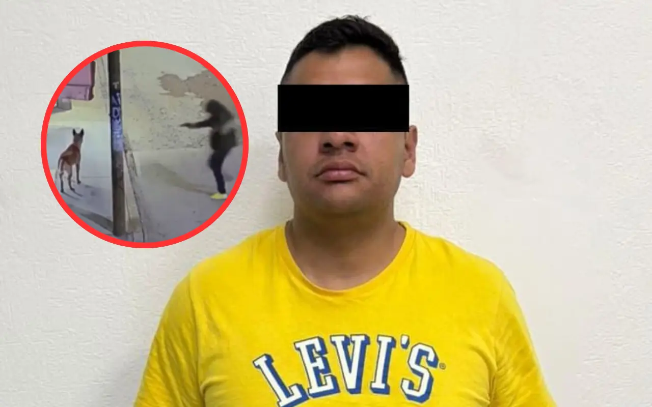 José Agustín “N”, exagente de la FGJEM, fue detenido en Ecatepec tras presuntamente disparar contra un perro de raza pastor alemán. Foto: Cortesía