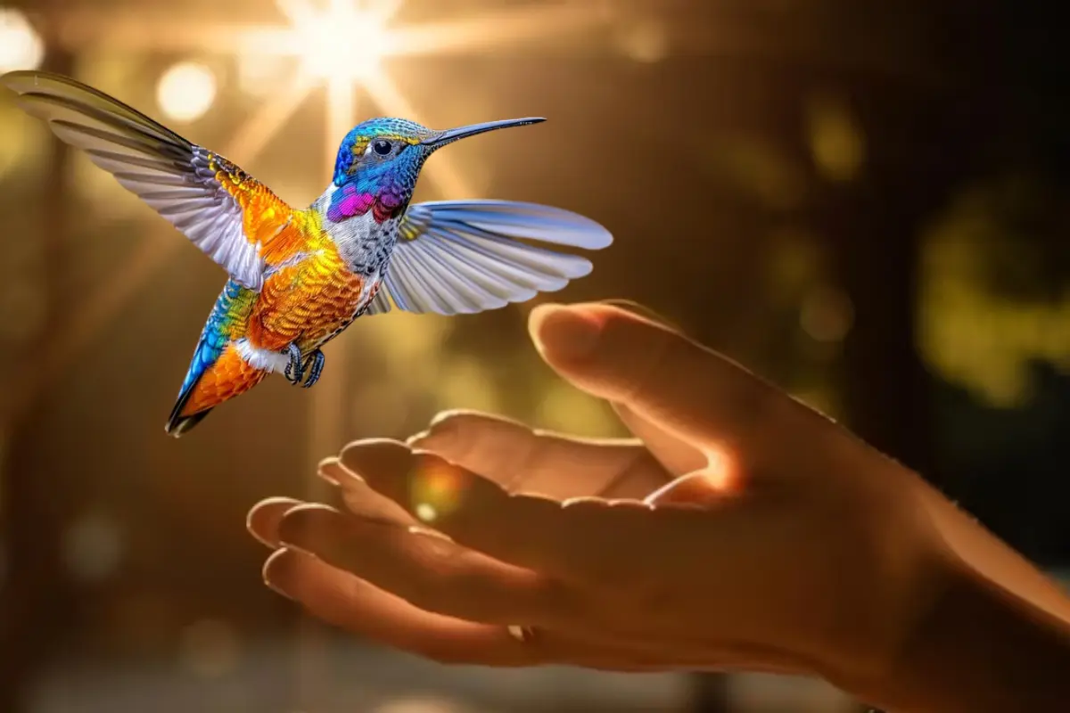 El colibrí es el animal nativo de Tamaulipas con colores iridiscentes gracias a unas pequeñas partículas que se encuentran en su plumaje FOTO: Sanjua Pineda fuente Freepik