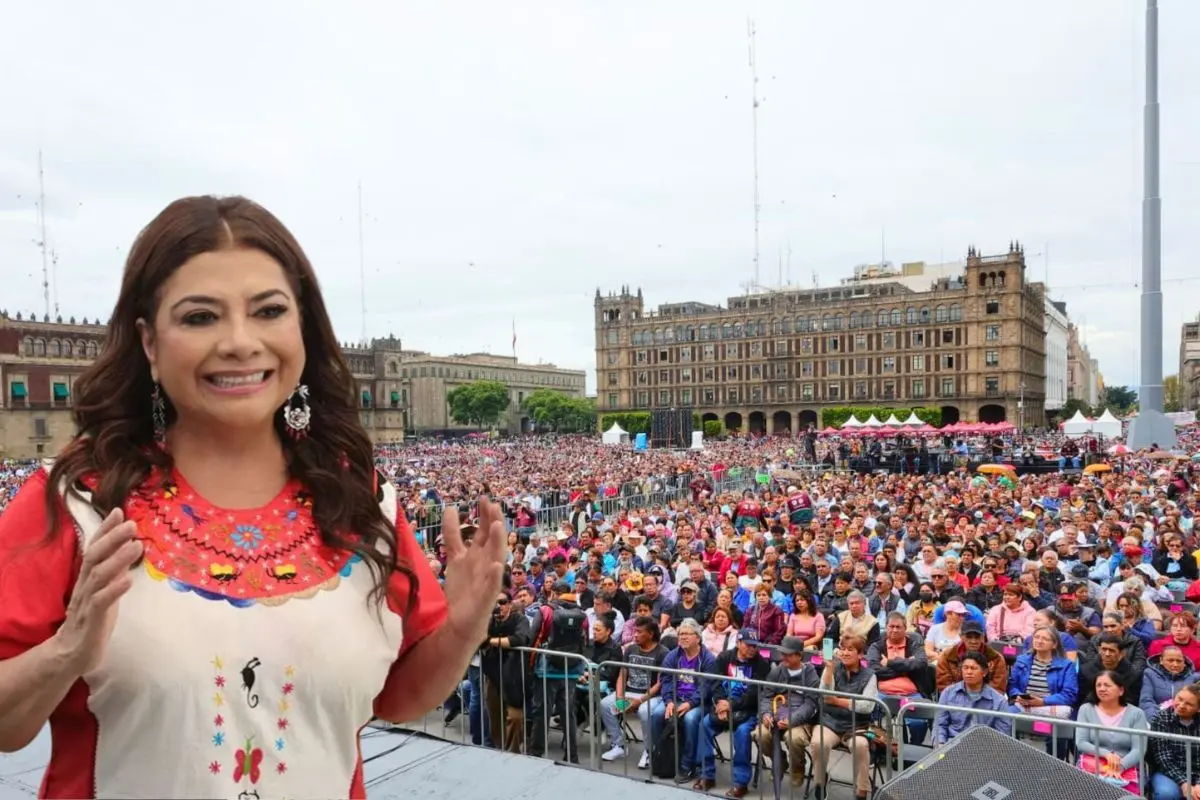 Clara Brugada en la presentación del apoyo en CDMX. Foto: cuenta X Clara Brugada