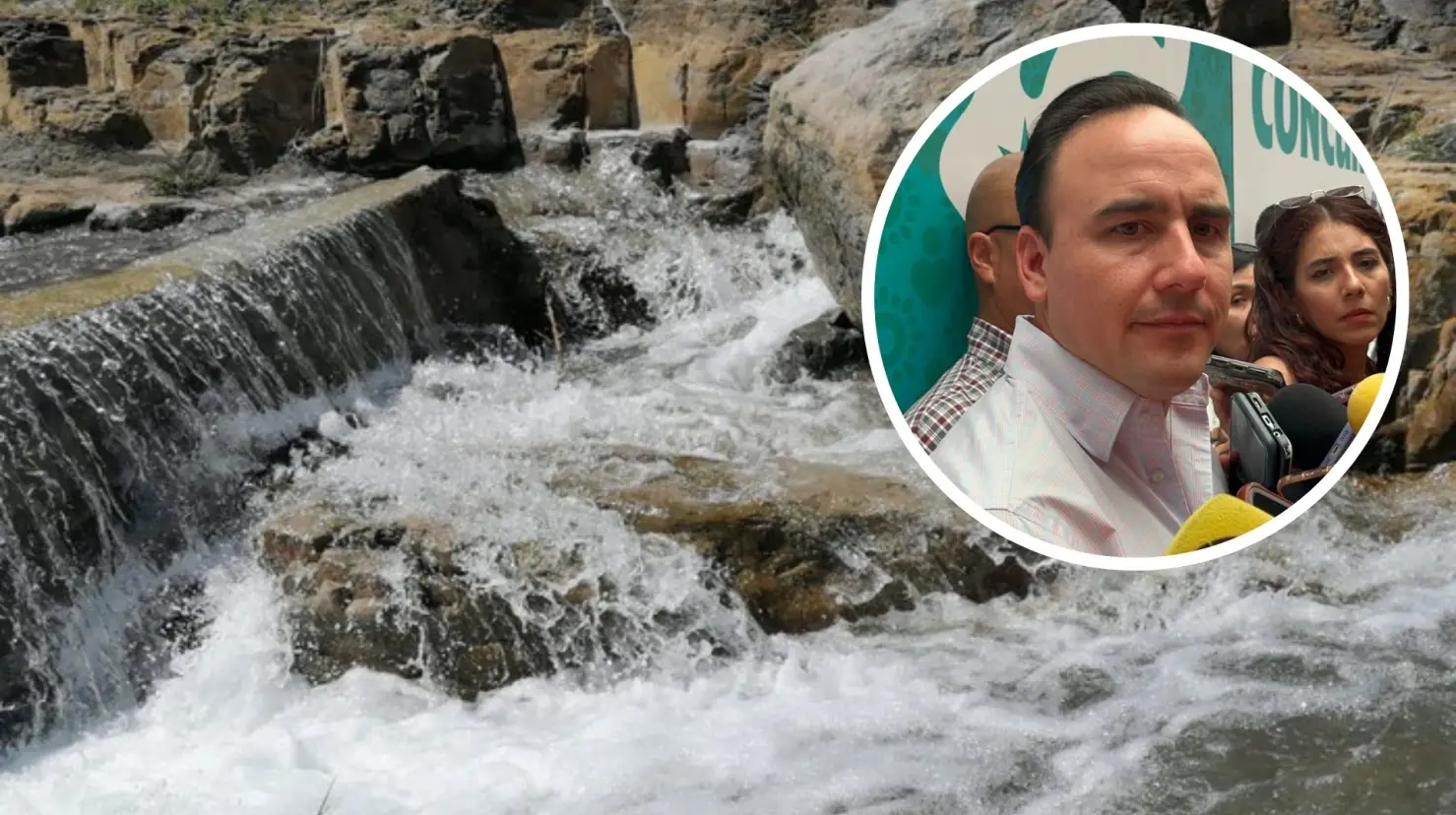 El gobernador Manolo Jiménez habló sobre la canalización del Arroyo del Cuatro en Saltillo. (Fotografía: Gobierno de Coahuila | Marco Juárez)