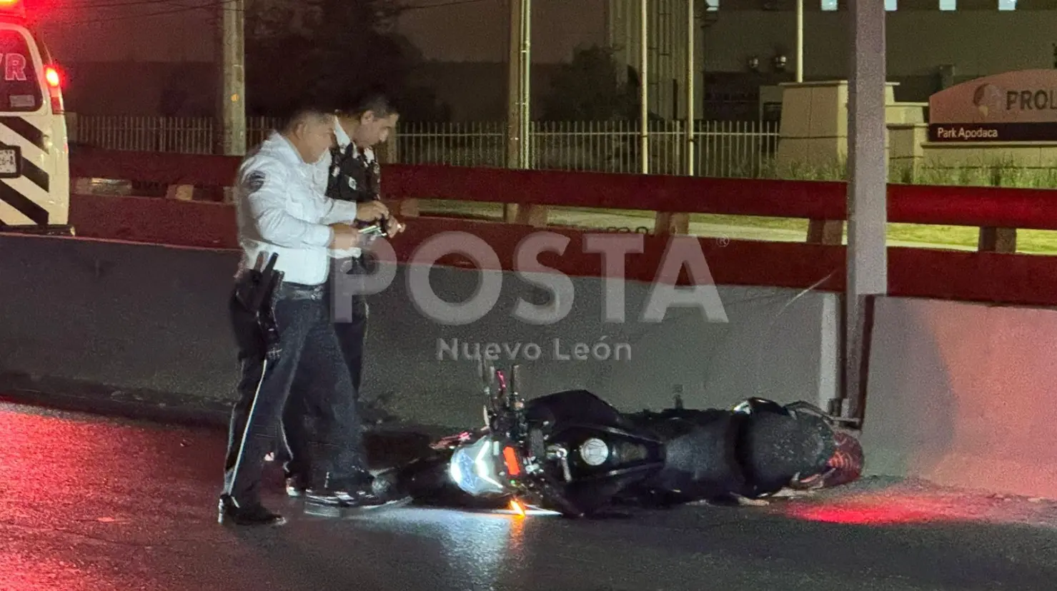 El accidente tuvo lugar en la carretera Miguel Alemán, específicamente a la altura del Parque Industrial Monterrey, en dirección hacia el aeropuerto. Foto: POSTA.