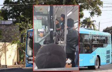 Jóvenes yucatecos protagonizan pleito en una unidad del Va y Ven