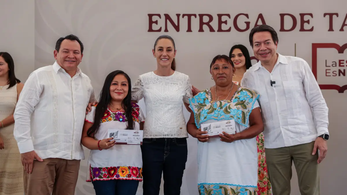 La presidenta de México realiza su segunda visita a Yucatán en lo que va del año Foto: Cortesía