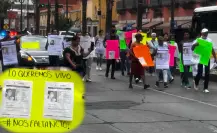 Familia de Ernesto López marcha por las calles de Durango pidiendo su localización 