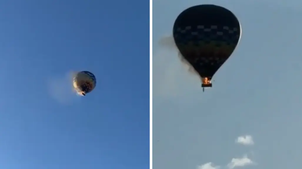 VIDEO l Mueren 8 personas en Brasil por incendio en globo aerostático