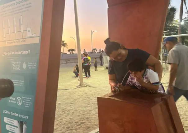 El primer bebedero de La Paz ofrece agua mineralizada ideal para deportistas