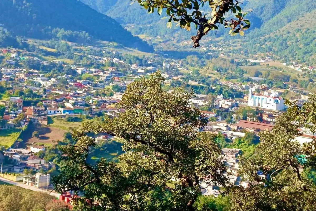 Vista aérea de Tetela de Ocampo en Puebla. Foto: X (@TeteladeOcampo_)