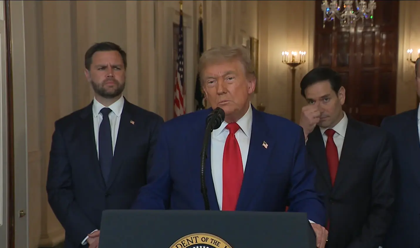 Donald Trump confirma destrucción total de instalaciones nucleares en Irán. Foto: X (@WhiteHouse)