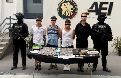 Detienen a cuatro hombres con más de 200 dosis de droga en Guadalupe