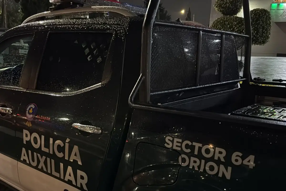 Vehículo del jefe de la Policía Auxiliar de la alcaldía Cuauhtémoc. Foto: Alessandra Rojo de la Vega