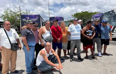 Camioneros en huelga en Mérida exigen liquidación ante precarias condiciones laborales