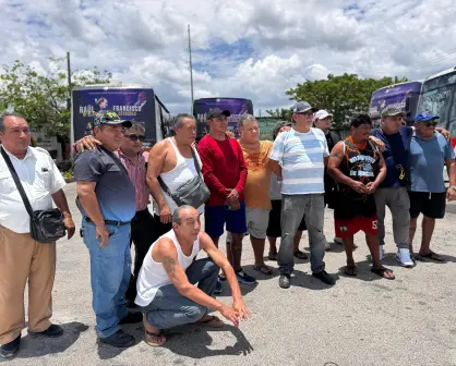 Camioneros en huelga en Mérida exigen liquidación ante precarias condiciones laborales
