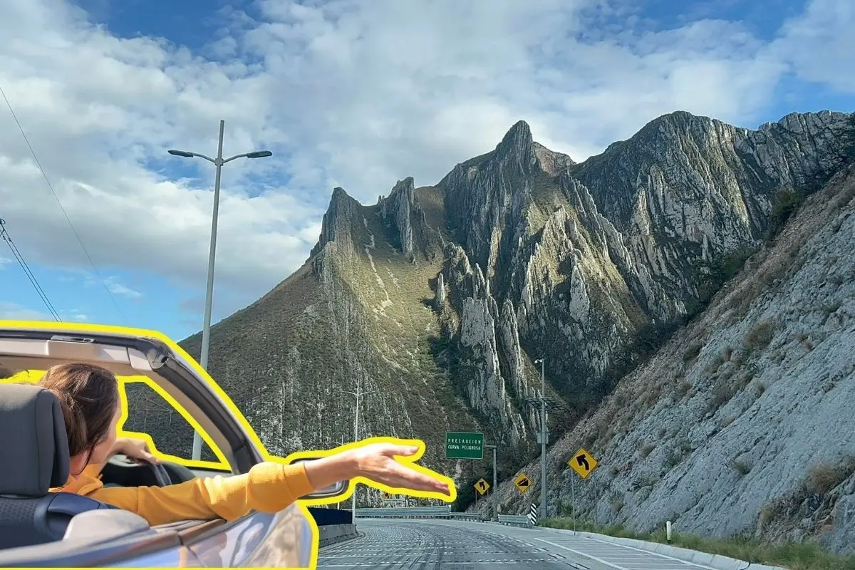 El límite permitido para circular en la autopista Monterrey - Saltillo es de 110 kilómetros por hora para autos y motocicletas. Foto: Facebook Autopista Monterrey - Saltillo / Canva