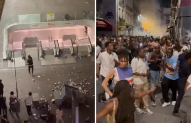 VIDEO l Jóvenes vandalizan el centro comercial Westfield de Les Halles en París