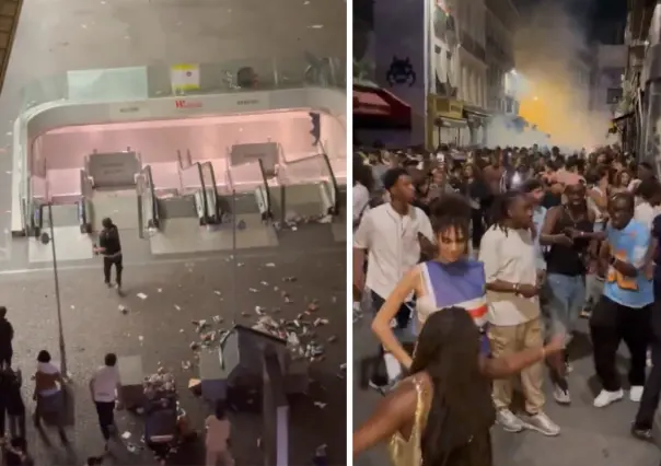 VIDEO l Jóvenes vandalizan el centro comercial Westfield de Les Halles en París