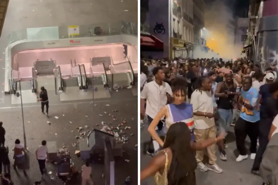 VIDEO l Jóvenes vandalizan el centro comercial Westfield de Les Halles en París