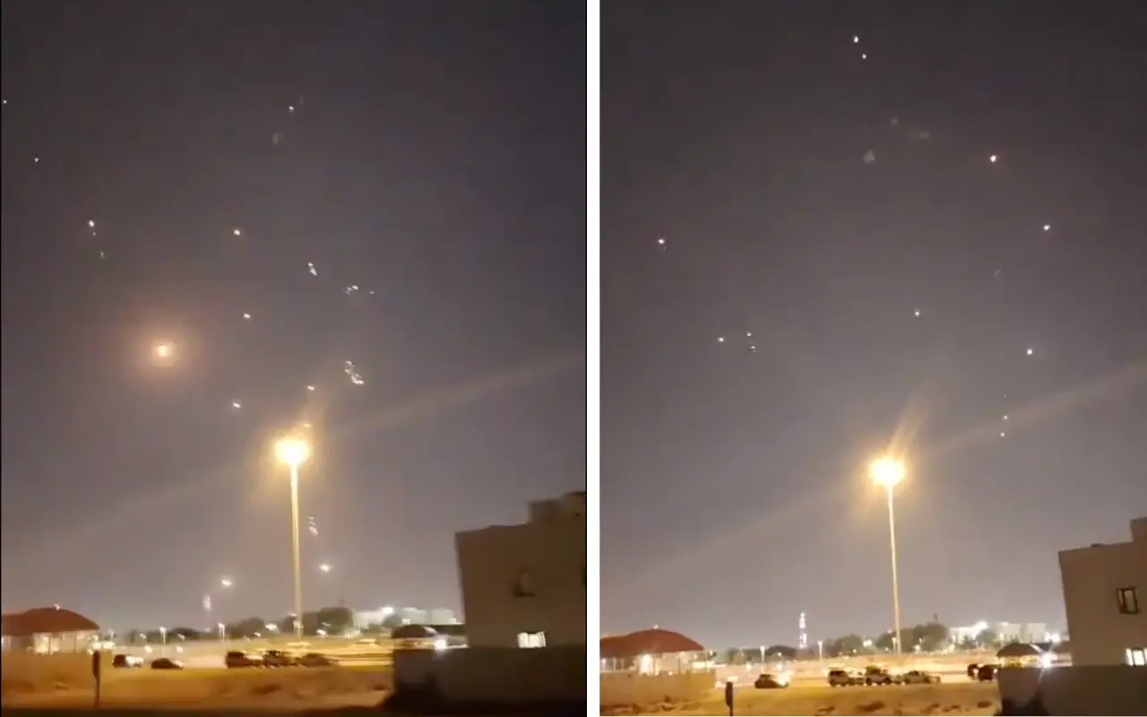 Bombardeos desde Doha, Qatar. Captura de pantalla: X (@clashreport)