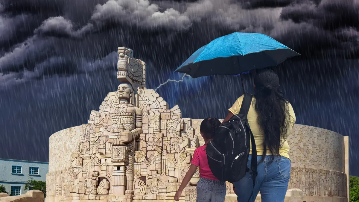 Los yucatecos son expertos para sobrevivir a un día lluvioso Foto: Canva/Alexis Lara