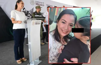 Madre víctima de violencia vicaria lleva su protesta a evento de Claudia Sheinbaum en Yucatán