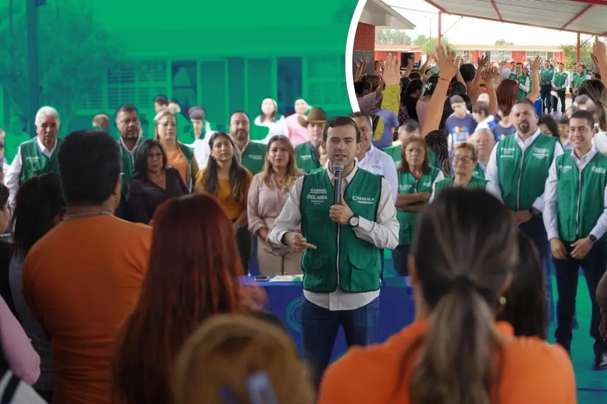 Llega presupuesto participativo a través de Mejora Coahuila a escuela de Saltillo / Fotos: Gobierno de Coahuila | Canva