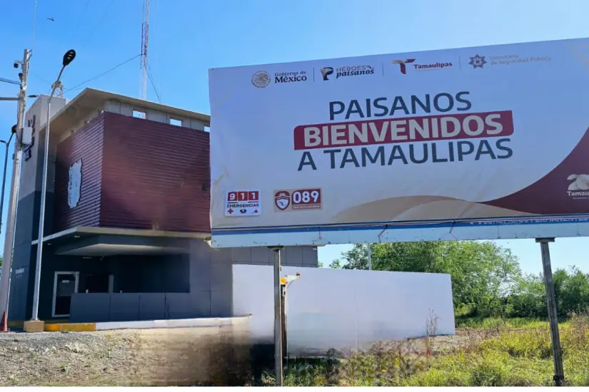 Estación Segura en carretera de Tamaulipas. Foto: Carlos García