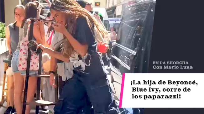¡La hija de Beyoncé, Blue Ivy, corre de los paparazzi!
