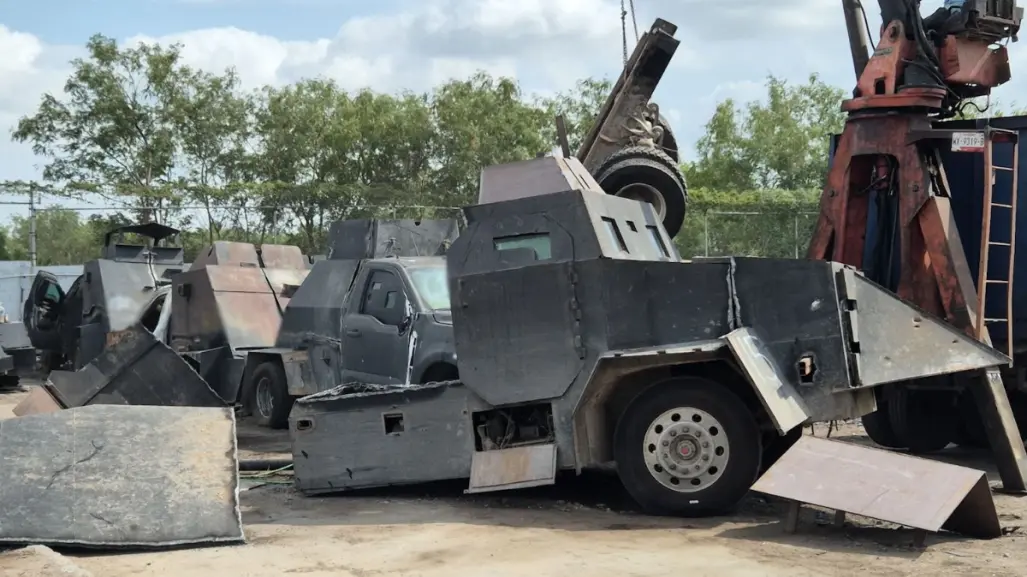 VIDEO | FGR lleva a cabo la destrucción de 15 vehículos con blindaje artesanal