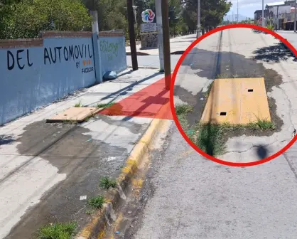 Entre aguas negras viven vecinos del blvd. Jesús Valdés Sánchez en Arteaga 