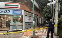 Colapsa marquesina en restaurante de la Del Valle Sur tras lluvias en CDMX