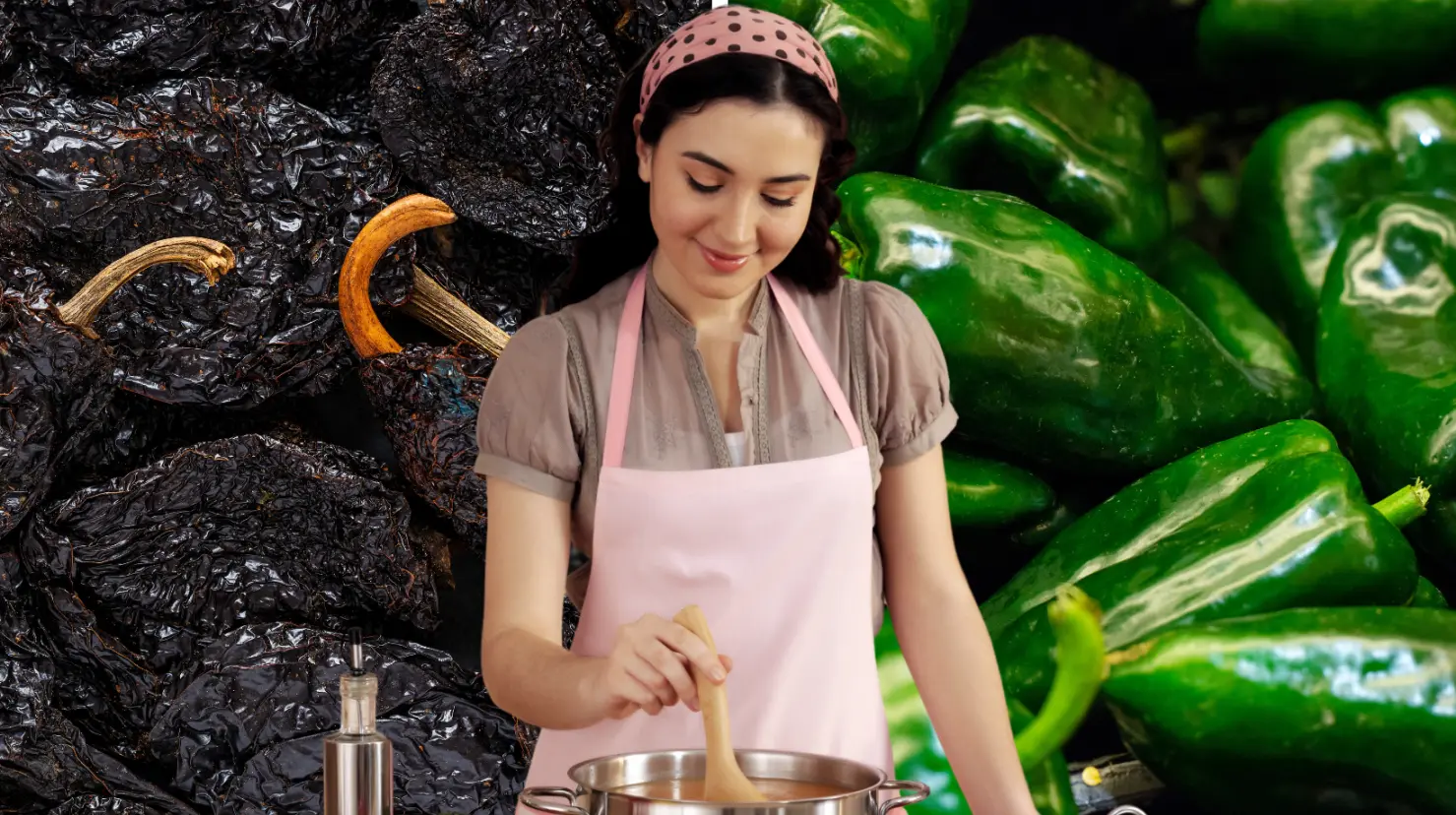 ¿Cuál es la diferencia entre el chile ancho y el chile poblano? Foto: Canva.