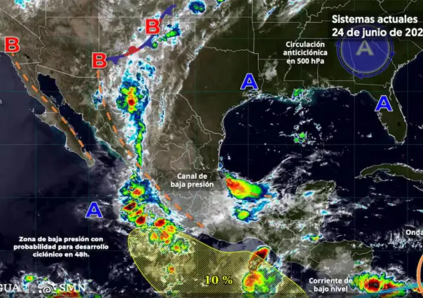 SMN advierte por posible formación del ciclón Flossie en varios estados