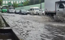Inundación en Zaragoza paraliza carriles centrales y exigen desazolve urgente