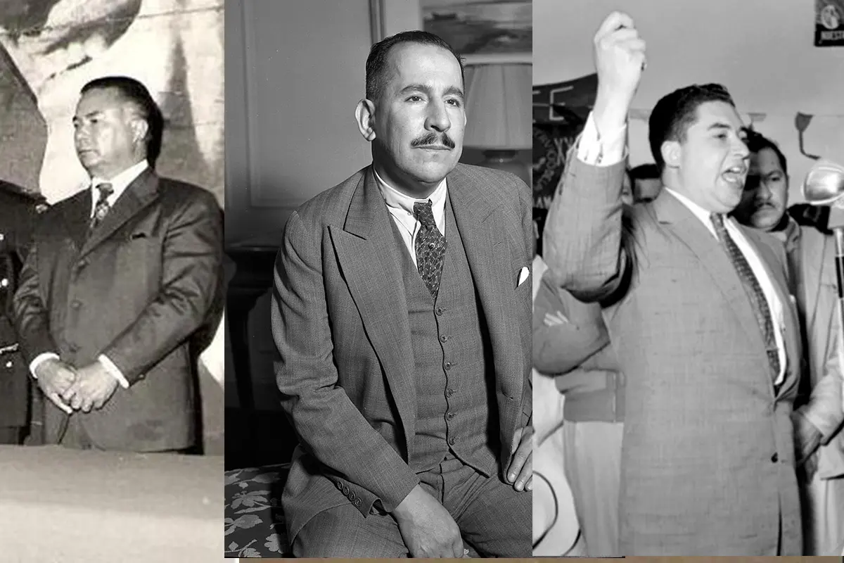 Félix Agramont Cota, Agustín Olachea Avilés y Hugo Cervantes del Río. Fotos: Wikimedia Commons | Archivo Histórico.