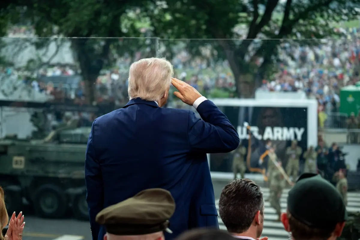 Donald Trump en el aniversario del ejército de Estados Unidos Foto: X(Twitter) @WhiteHouse