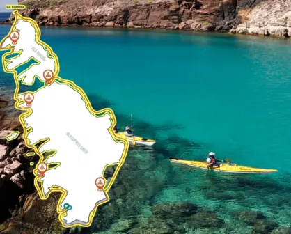Sudcaliforniano da la vuelta a Isla Espíritu Santo en kayak en menos de 11 horas