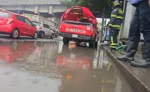 Lluvias en CDMX: bomberos atienden encharcamiento en Zaragoza y Río Churubusco
