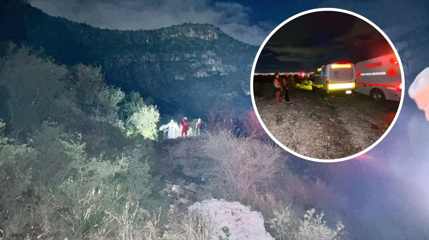 Dos personas perdieron la vida tras el deslave en el Cañón de los Pericos en Saltillo. (Fotografías: Gobierno de Saltillo)