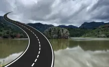 Llega así a la presa de Durango que tiene una pequeña isla en medio de sus aguas