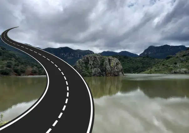 Llega así a la presa de Durango que tiene una pequeña isla en medio de sus aguas