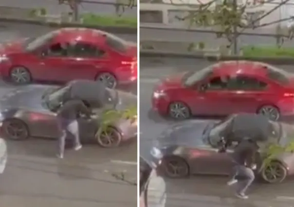 VIDEO| Así asaltaron a un conductor en Av. Bucareli en CDMX, el momento quedó grabado por cámaras