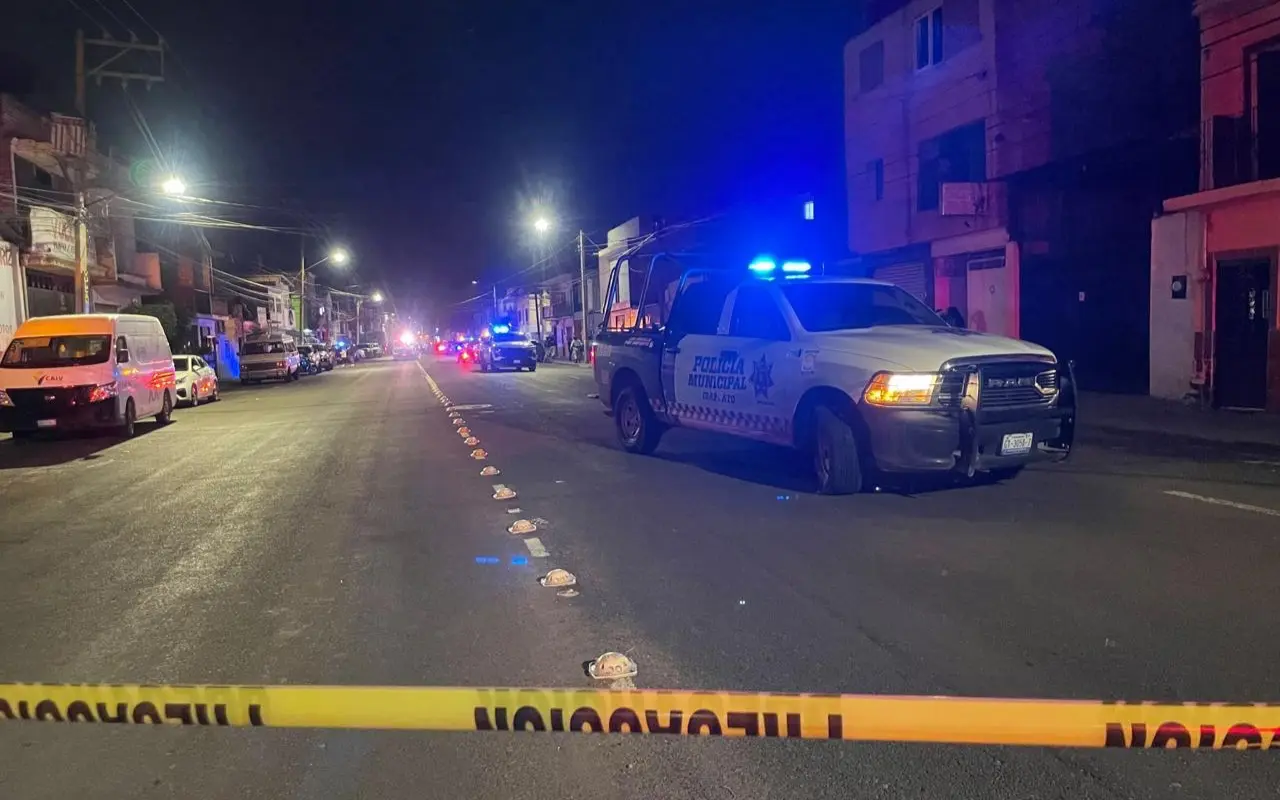 Zona acordonada por policía municipal de Guanajuato. Foto: Jesús Padilla