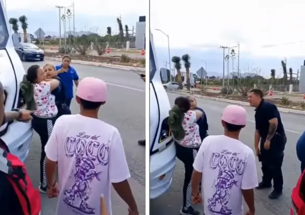 En Ramos Arizpe autoridades someten a madre e hijo que vendían bolis en zona industrial