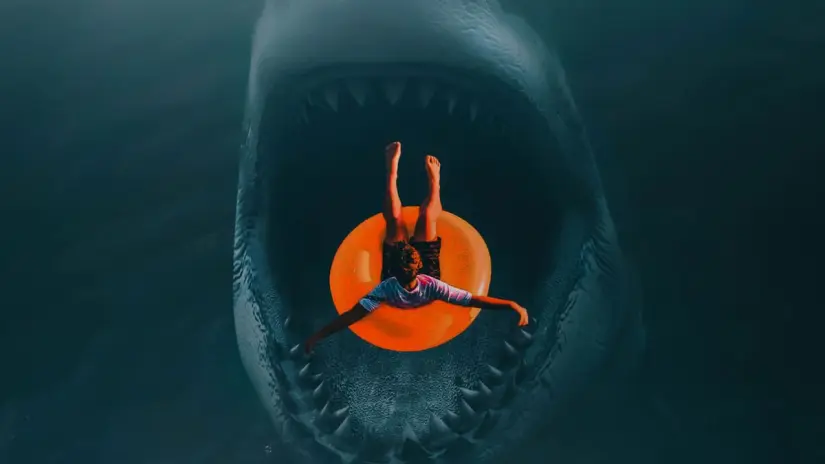 La criatura marina ha sido comparada con el megalodón por su tamaño y color oscuro. Foto: Biblioteca Canva