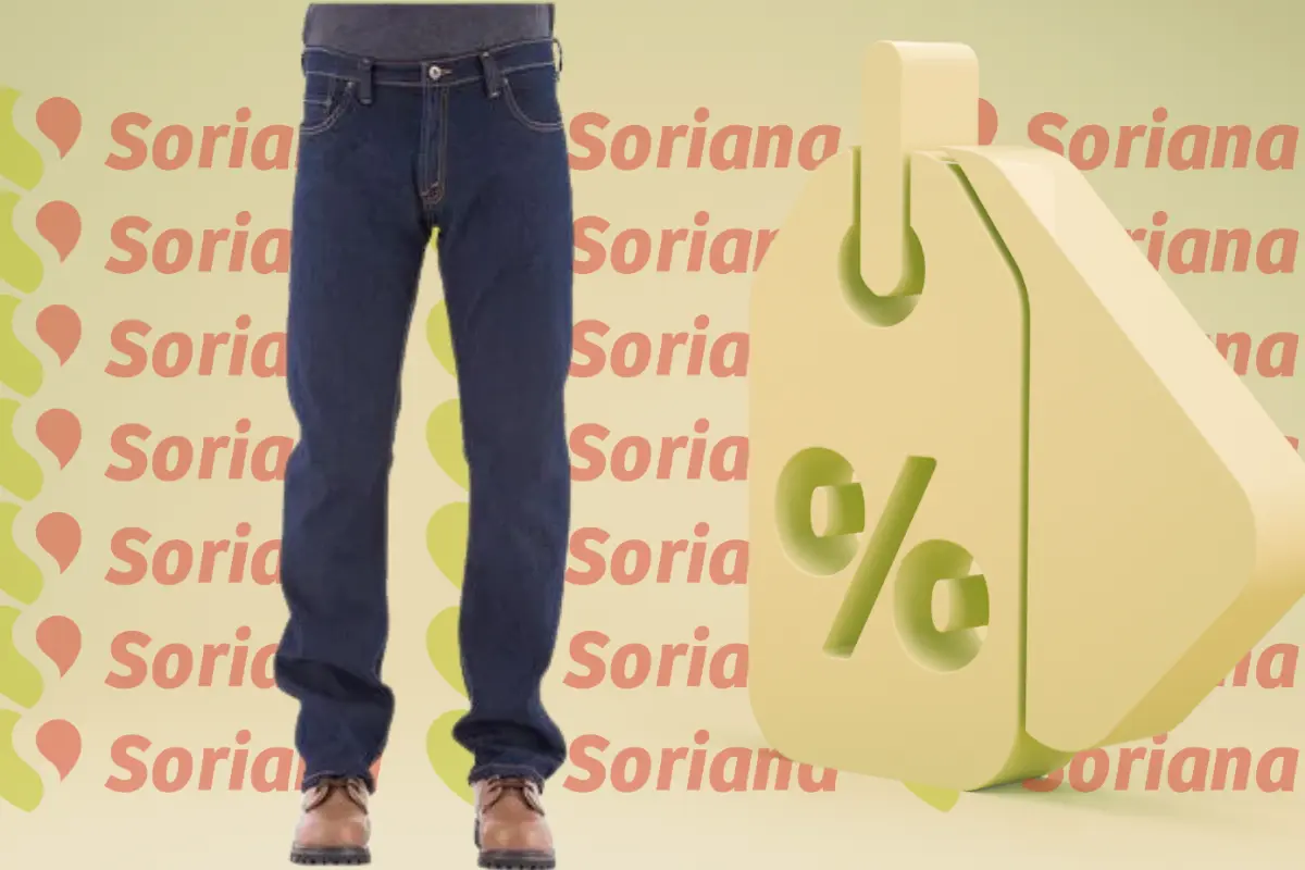 La oferta de 2 x 1 en jeans es ideal porque la marca Silverado está recomendada por la Profeco, es de buena calidad. Foto: Soriana | Canva
